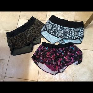 Women’s Lululemon size 4 shorts (lot of 3)
